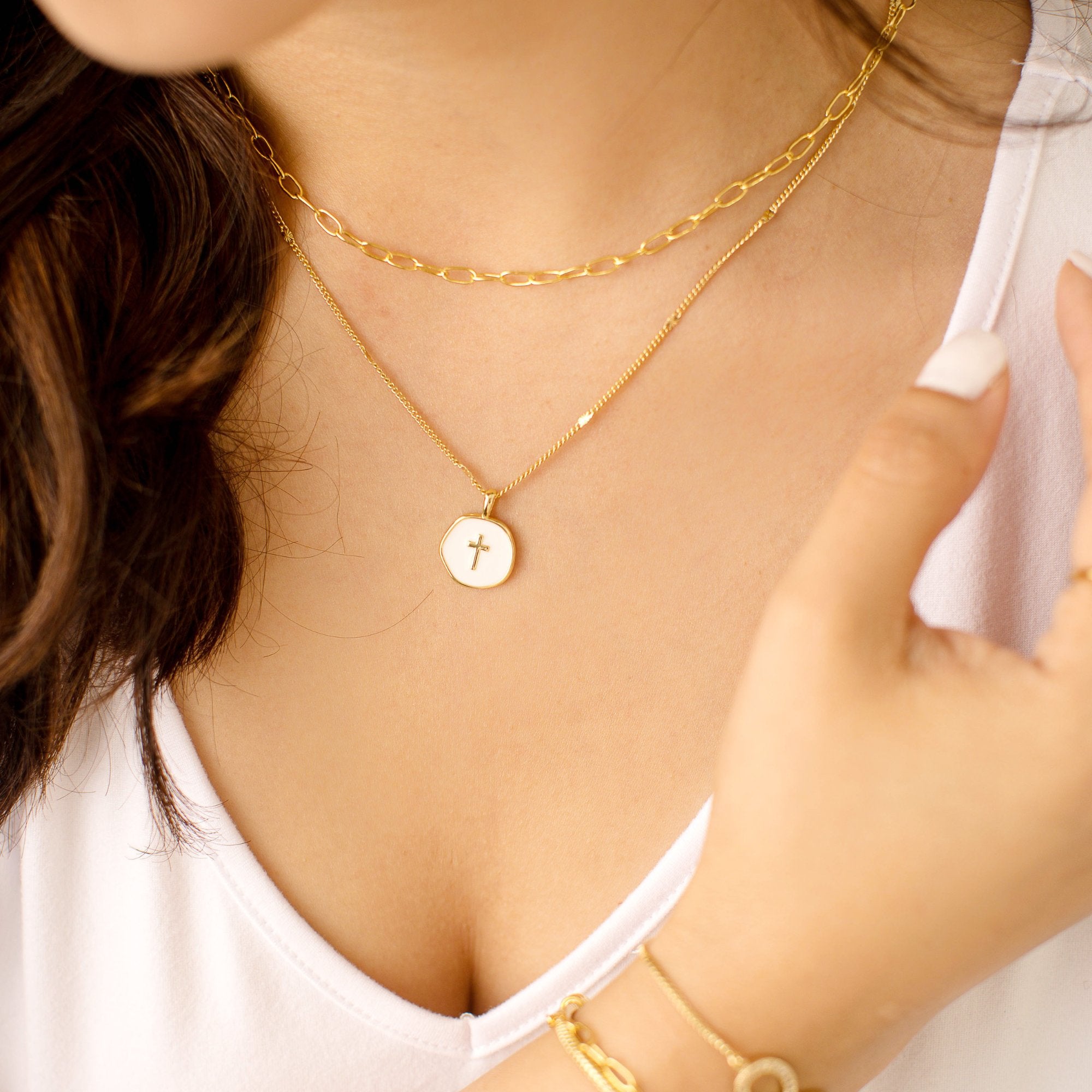 Christian necklaces for women featuring personalized Bible verse jewelry and faith-based designs in gold and sterling silver