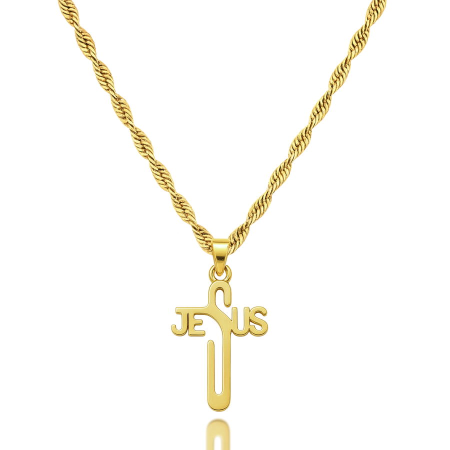 Almighty Jesus Necklace in Gold and Silver