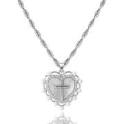 God is Love Necklace in Gold & Silver