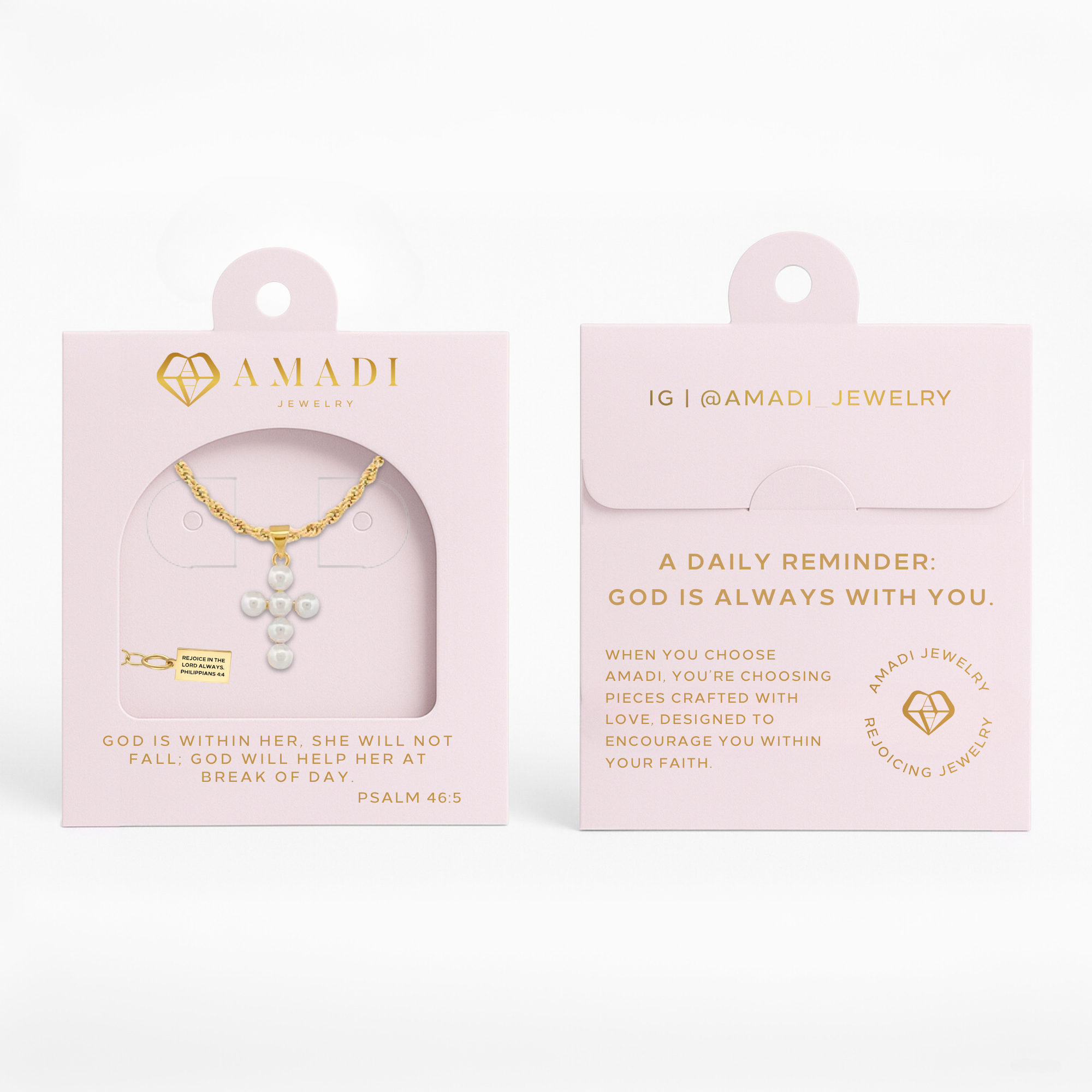 wholesale kit, bestselling Christian necklaces, gold plated, silver plated, blush pink packaging, clear acrylic display stand, pop-up market display, boutique jewelry, faith-inspired gifts, retail-ready jewelry, Christian gift shop product