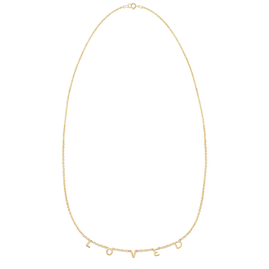 LOVED Demi-Fine Letter Necklace in Gold and Silver