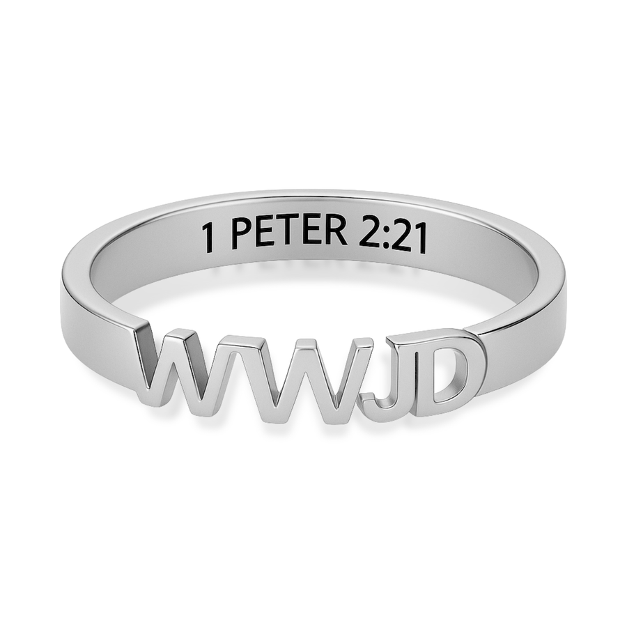 WWJD Ring in Gold, Silver & Rose Gold (Made to Order Ships in 2-3 weeks)