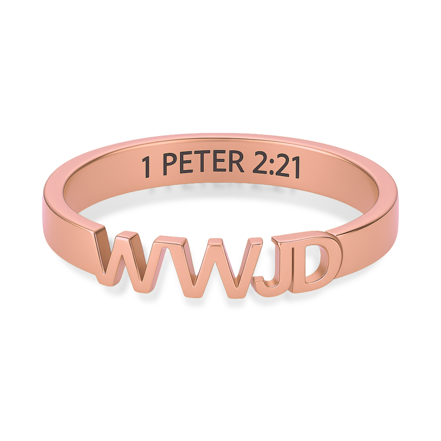 WWJD Ring in Gold, Silver & Rose Gold (Made to Order Ships in 2-3 weeks)