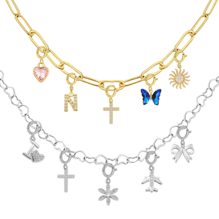 Charm Necklace with Assorted Charms