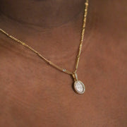 Cross of Glory Oval Necklace