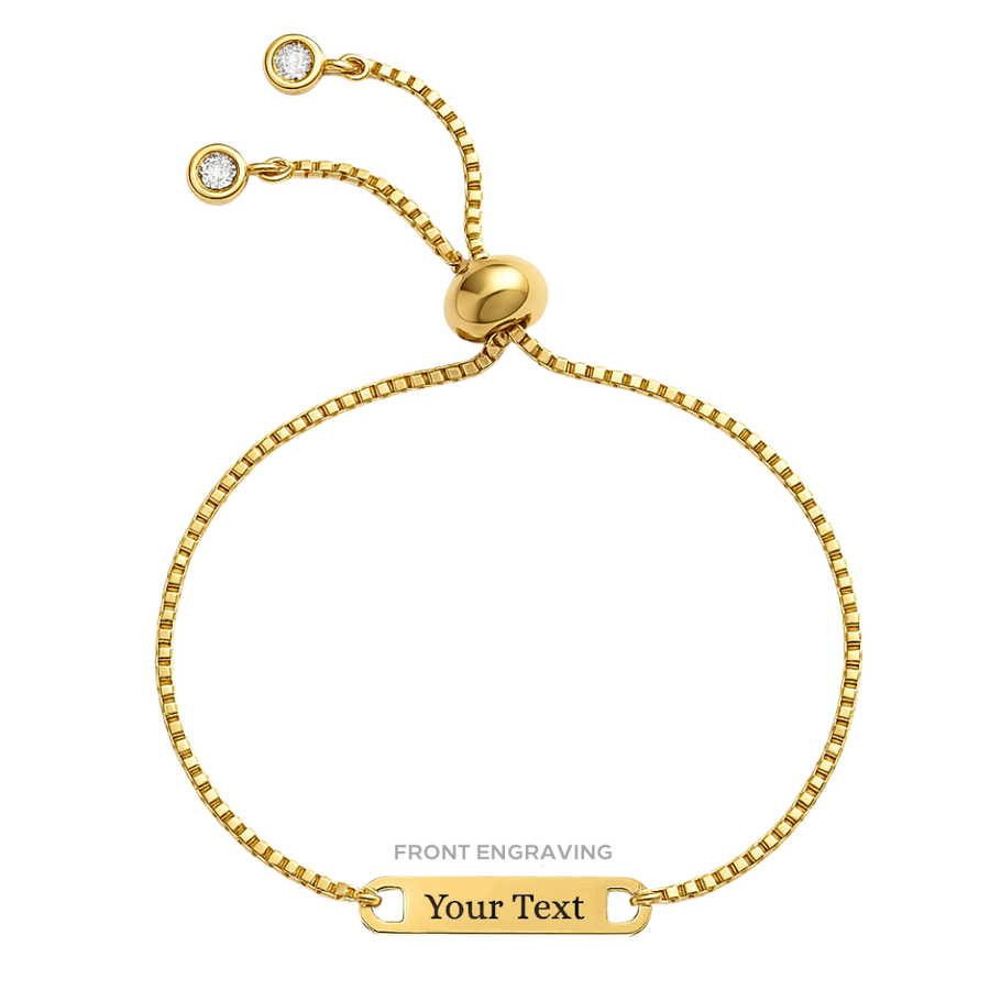 Dainty Engraved Adjustable Bracelet