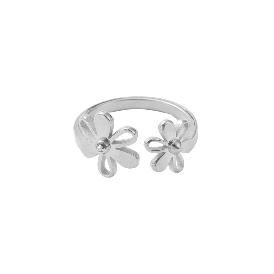 Blooming Faith Adjustable Ring in Gold and Silver