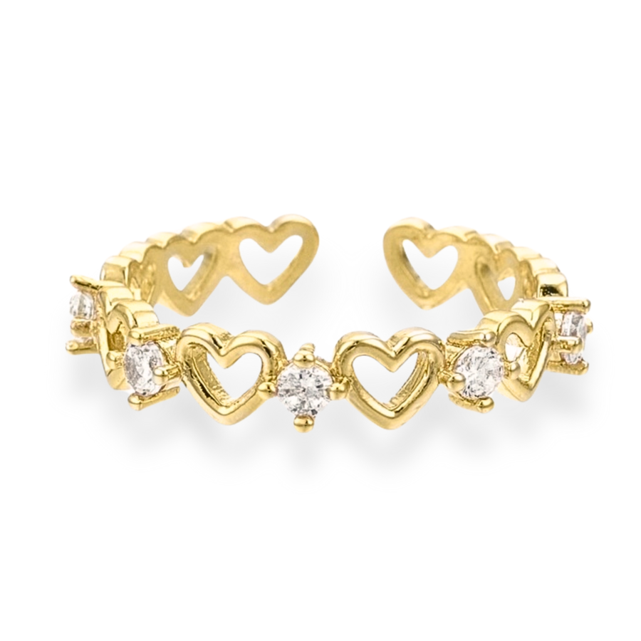 Full Hearts Adjustable Ring