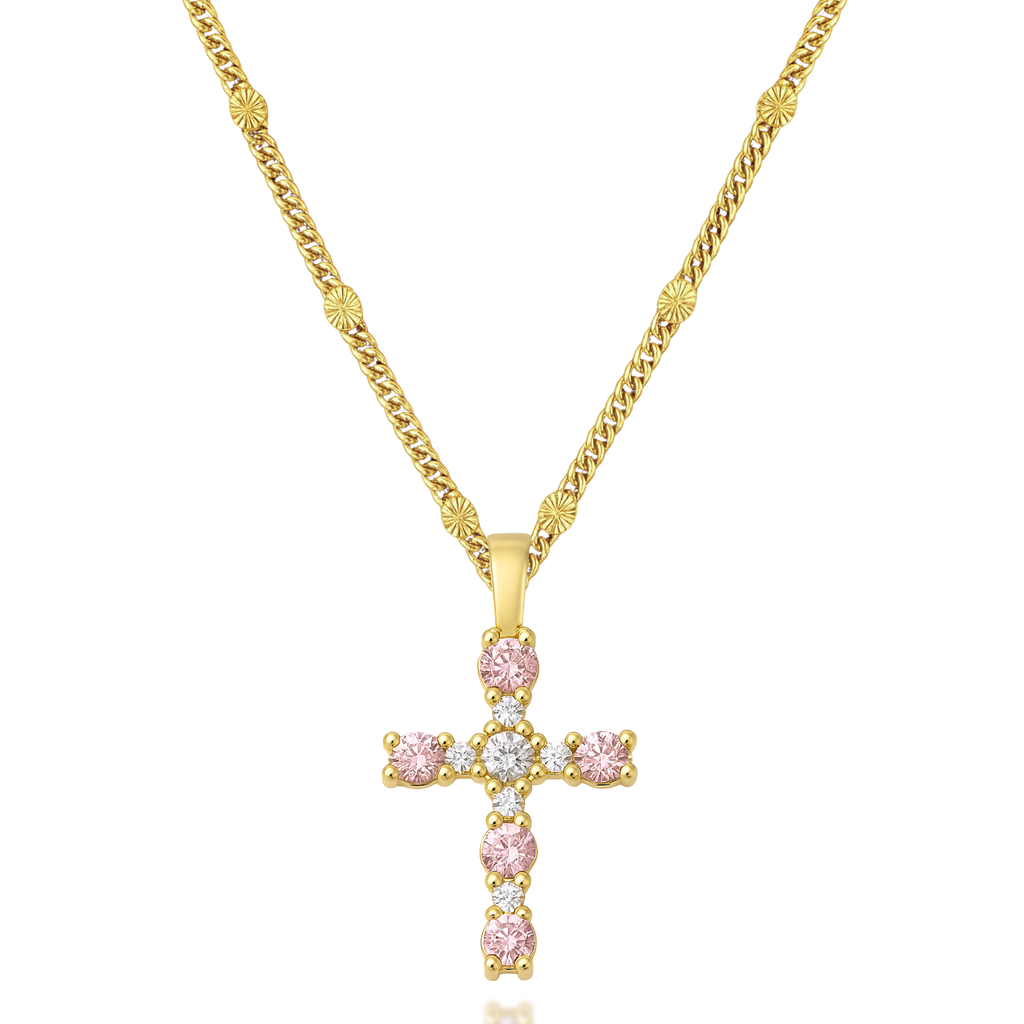 Pretty in Pink Cross Necklace – AMADI Jewelry