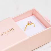 Delivered Tears Ring- 10k/14k Solid Yellow Gold, White Gold & Rose Gold