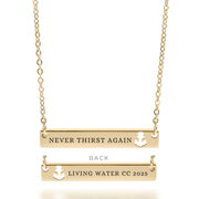 'Never Thirst Again' Necklace in Gold and Silver