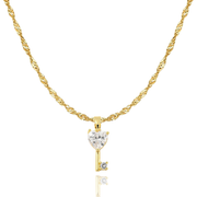 Key to the Kingdom Necklace (Matt. 16:19) in Gold and Silver