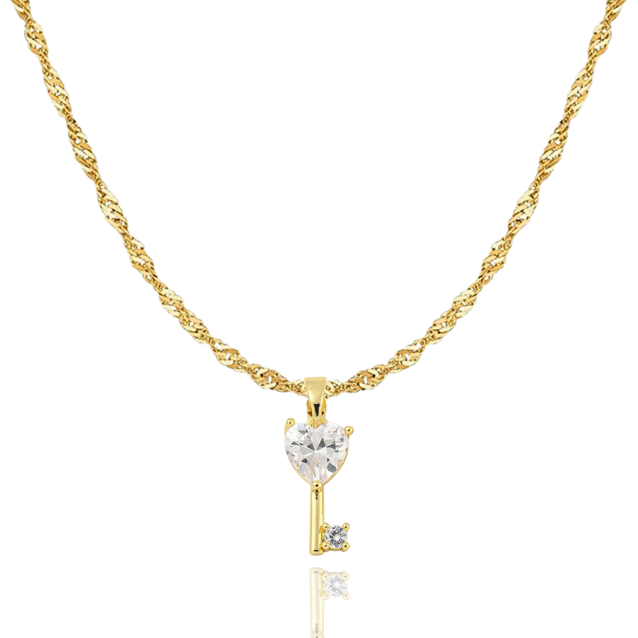 Key to the Kingdom Necklace (Matt. 16:19) in Gold and Silver