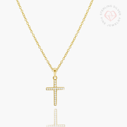 My Provider Cross Necklace- Gold Vermeil & Sterling Silver