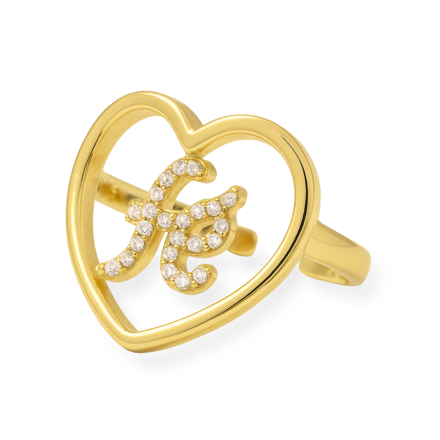 Fe Heart Adjustable Ring