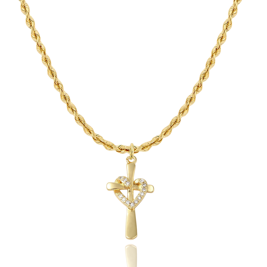 The Love of Jesus Necklace in Gold and Silver