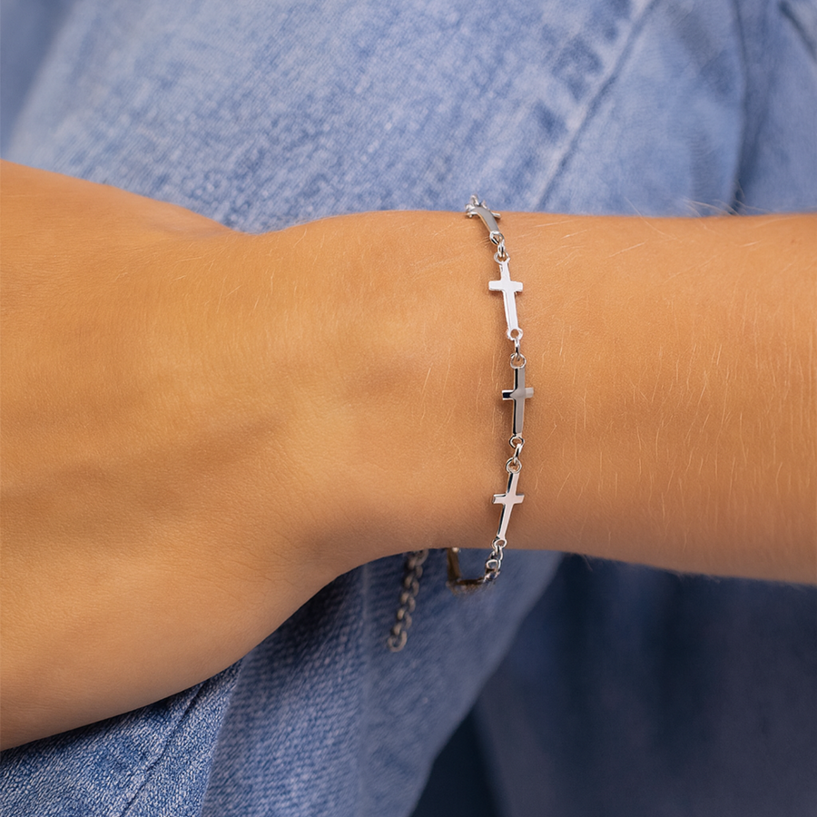 Adorned in Grace Bracelet in Gold and Silver