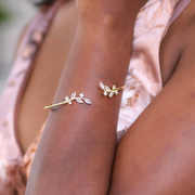 Vine of Grace Bangle in Gold & Silver