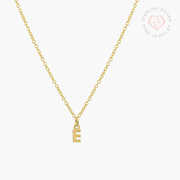 Mini Initial Necklace- Gold Vermeil & Sterling Silver