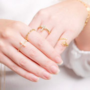 Spring in Eden Ring- Gold Vermeil, Sterling Silver & Rose Gold