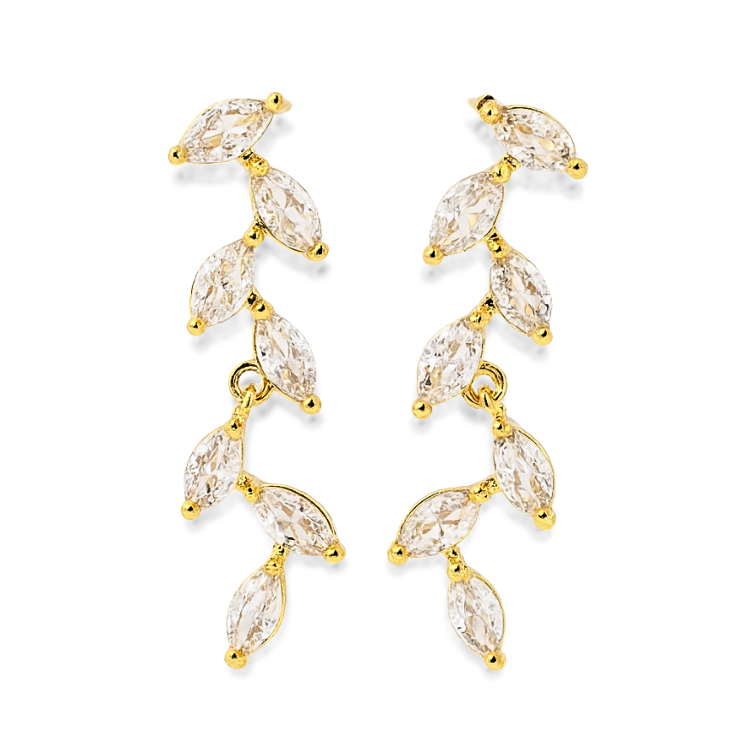 Everlasting Vine Studs in Gold & Silver