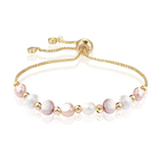 Pastel Elegance Pearl Adjustable Bracelet