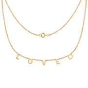 LOVED Demi-Fine Letter Necklace in Gold and Silver