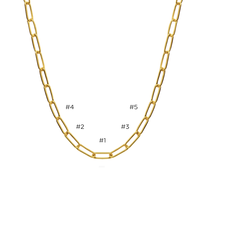 Charm Necklace with Engraved & Assorted Charms