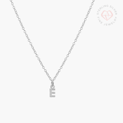 Mini Initial Necklace- Gold Vermeil & Sterling Silver