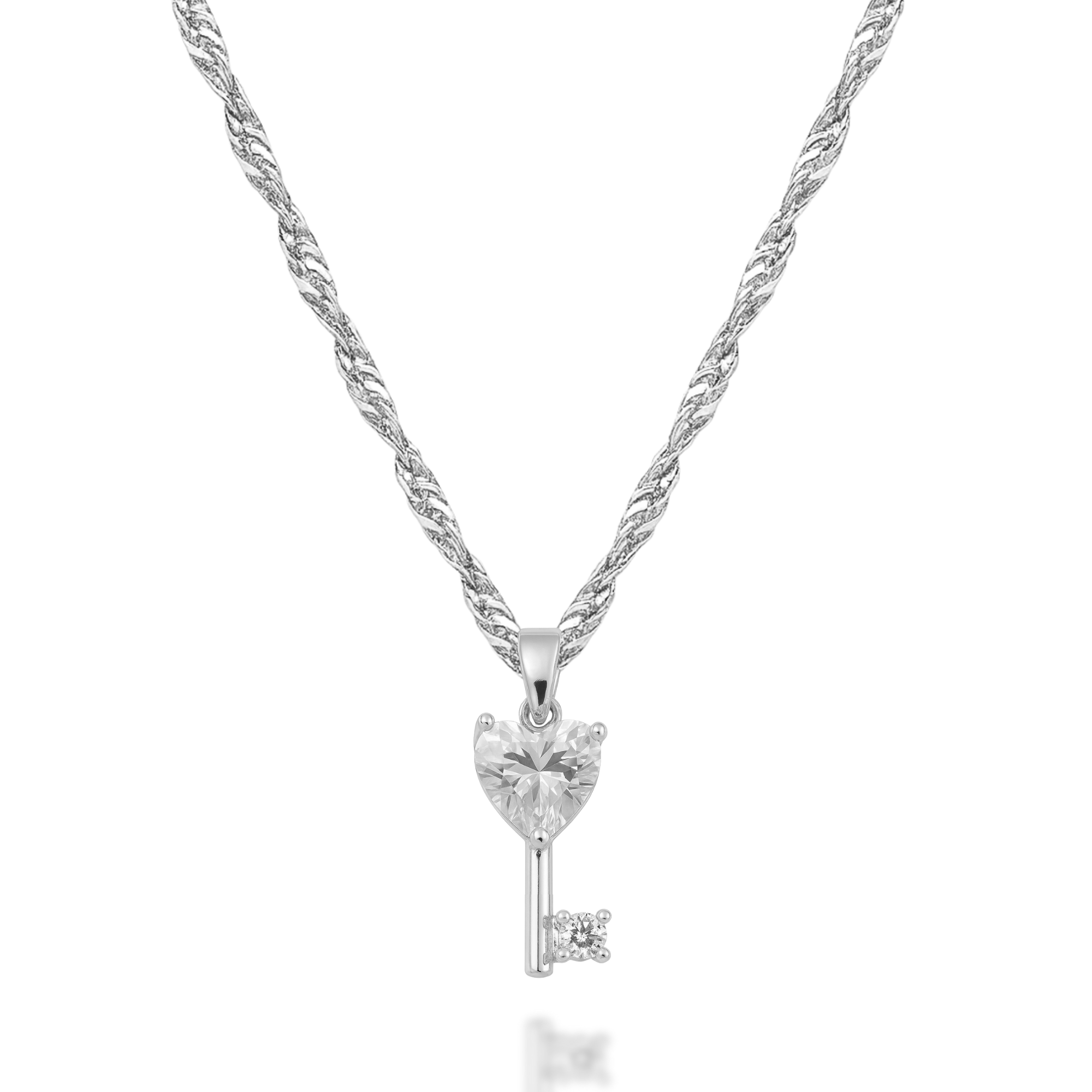 Key to the Kingdom Necklace (Matt. 16:19) in Gold and Silver