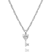 Key to the Kingdom Necklace (Matt. 16:19) in Gold and Silver
