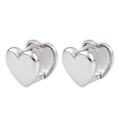 Chucky Heart Hoops in Silver