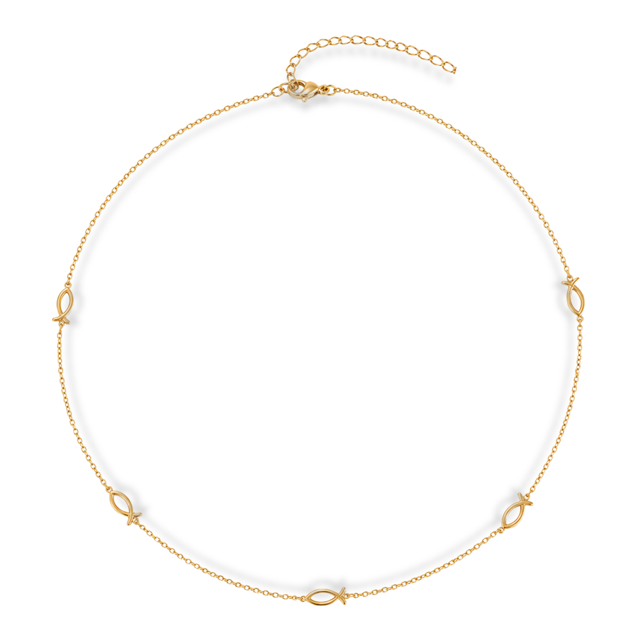 Jesus Ichthys Stainless Steel Necklace