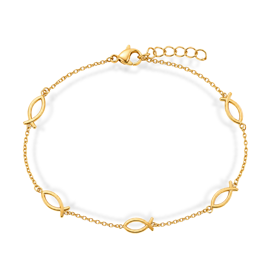 Jesus Ichthys Stainless Steel Bracelet