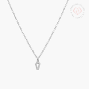 Mini Initial Necklace- Gold Vermeil & Sterling Silver