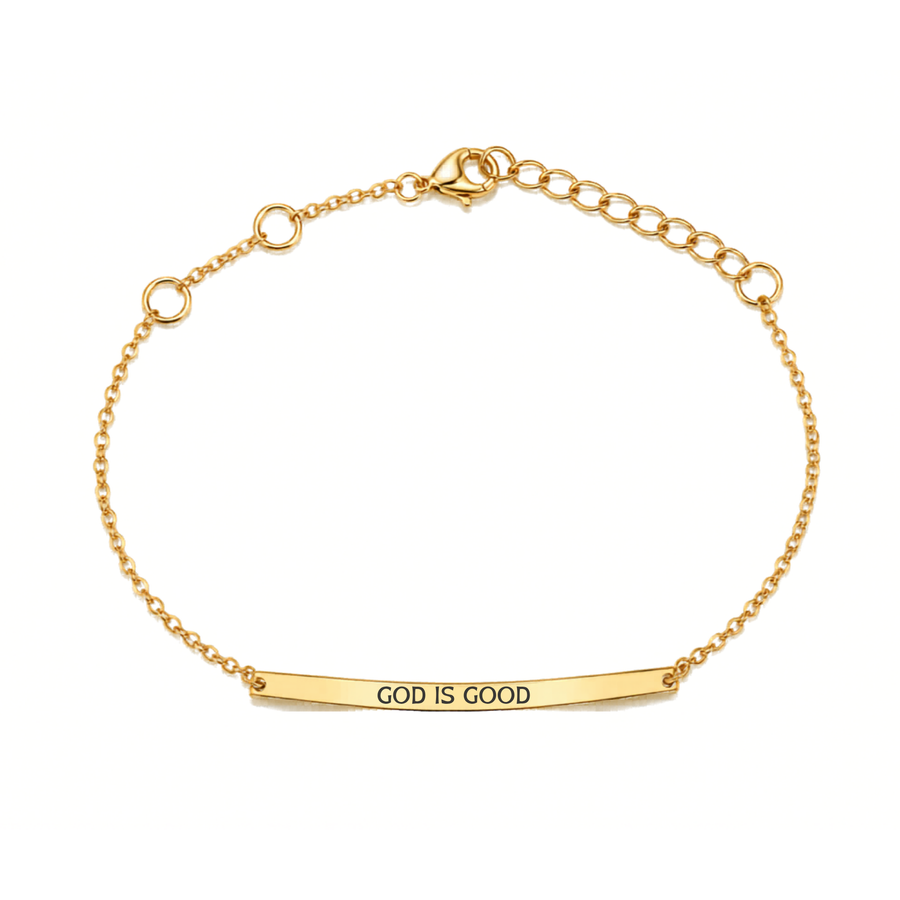 'God Is Good' Bar Bracelet
