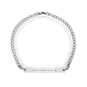 'Never Thirst Again' Mens Bracelet in Silver