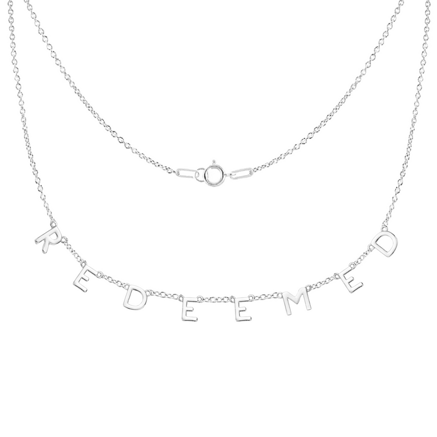 REDEEMED Demi-Fine Letter Necklace in Gold and Silver