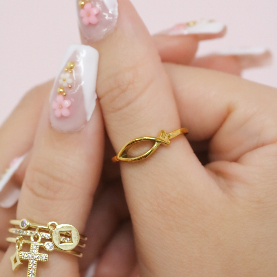 Jesus Ichthys Stainless Steel Ring