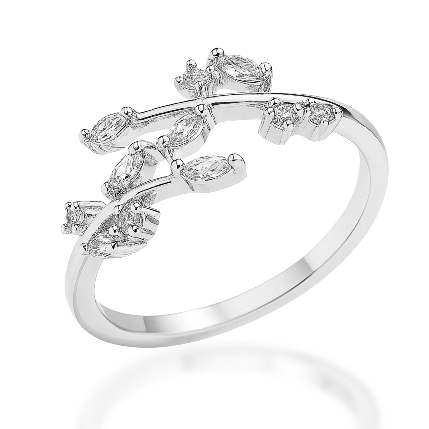 Vine of Life Adjustable Ring in Gold & Silver