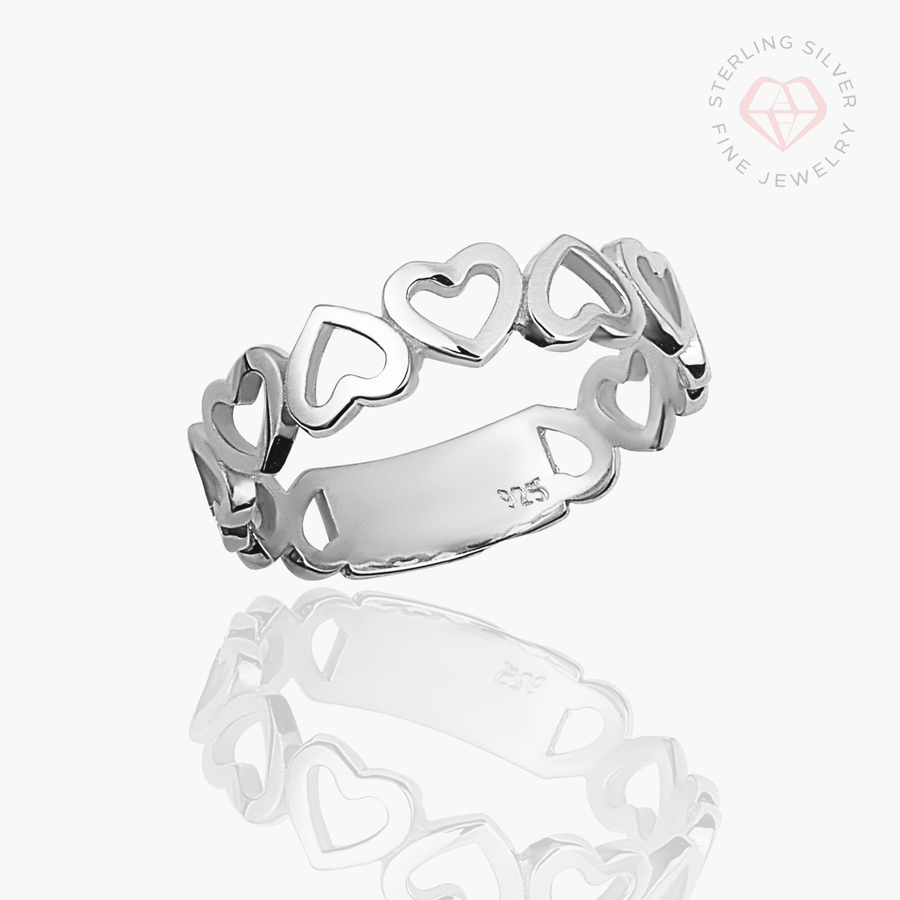 Joyful Hearts Ring- Sterling Silver