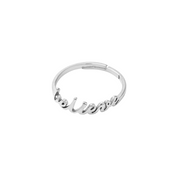 Believe Adjustable Ring Gold and Silver