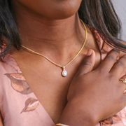 No More Tears Necklace in Gold & Silver