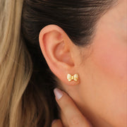 Cute Bow Stud Earrings in Gold & Silver