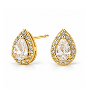 No More Tears Studs in Gold & Silver