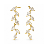 Everlasting Vine Studs in Gold & Silver