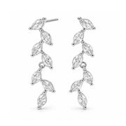 Everlasting Vine Studs in Gold & Silver