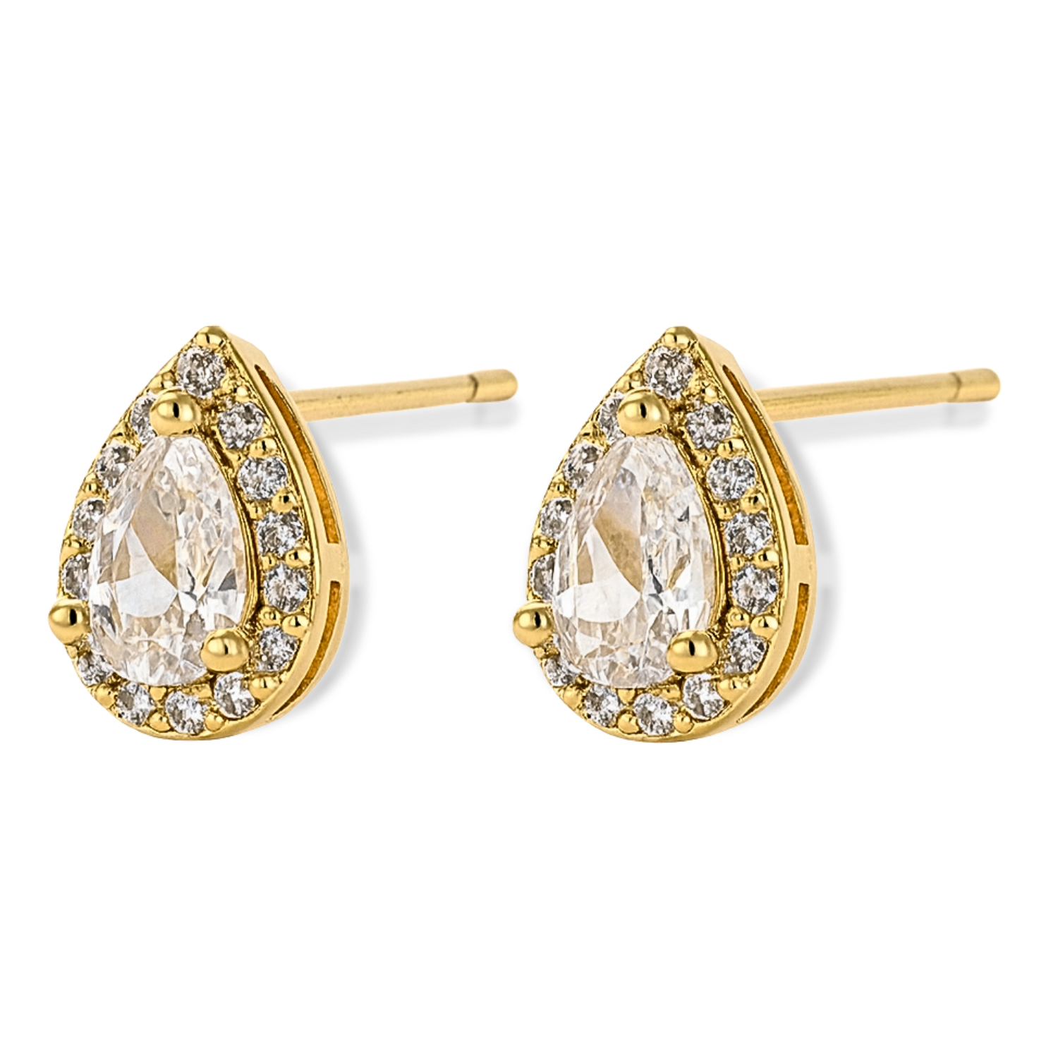 No More Tears Studs in Gold & Silver