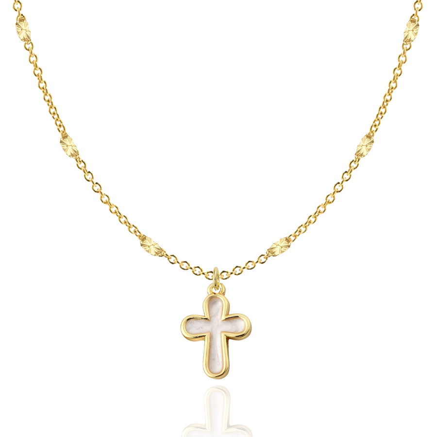 'White as Snow' Cross Necklace