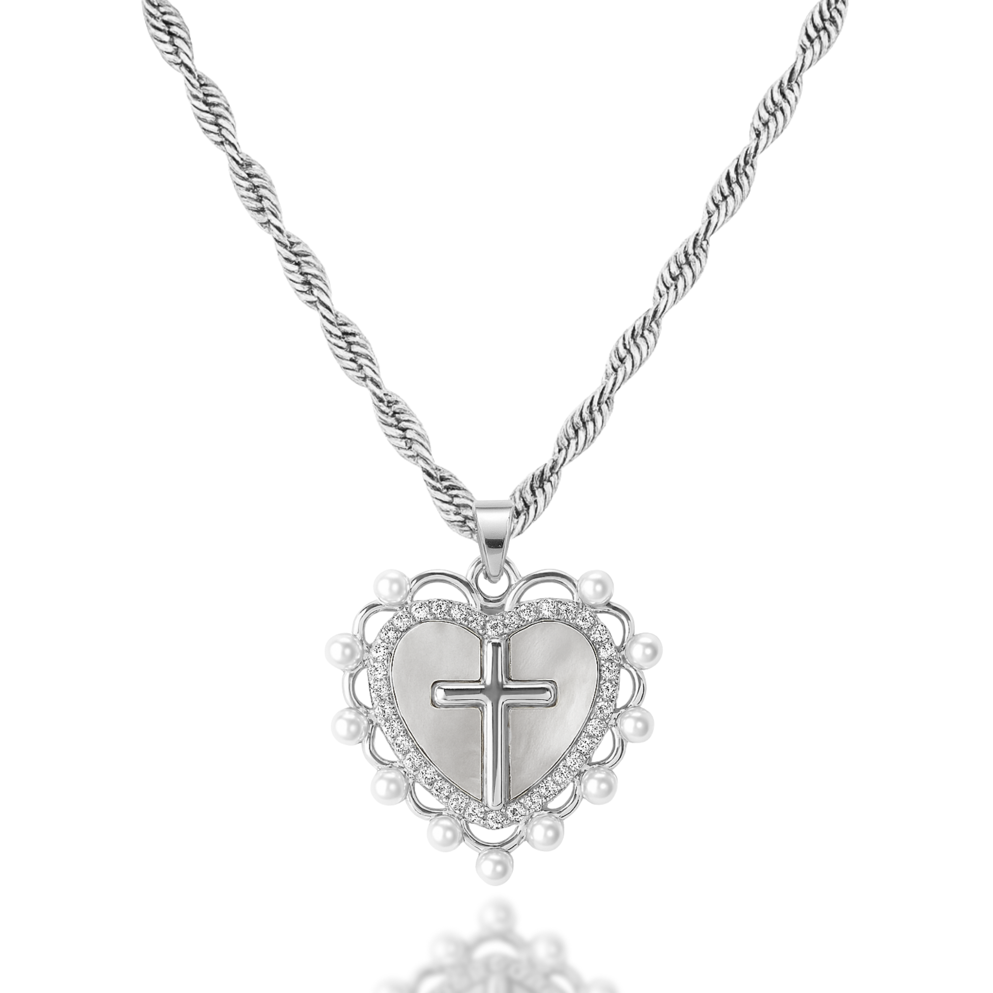 God is Love Necklace in Gold & Silver